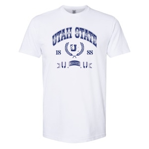 Utah State Retro Bull Unisex T-Shirt white